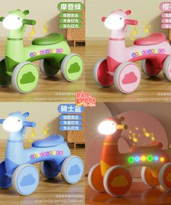 Xe chòi chân con cừu cho bé từ 1 tuổi có đèn và nhạc
