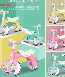 Xe chòi chân 3 bánh thăng bằng hình gấu siêu đáng yêu cho bé