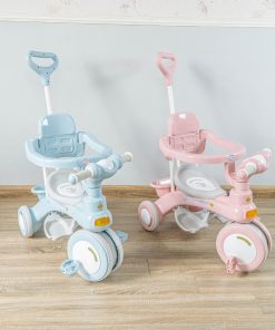 Xe đạp ba bánh, xe đẩy 3 bánh 618 có khung bảo vệ an toàn cho bé