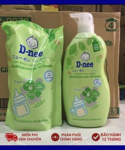 Nước rửa bình sữa Dnee Organic Thái Lan, rửa bình và dụng cụ ăn dặm cho bé