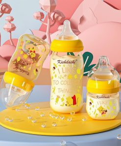 Bình Sữa Kichi PPSU Cổ Rộng Núm Ti Siêu Mềm size 90ml, 160ml,260ml