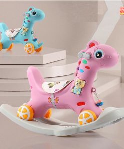 Ngựa bập bênh 2in1 có nhạc cho bé