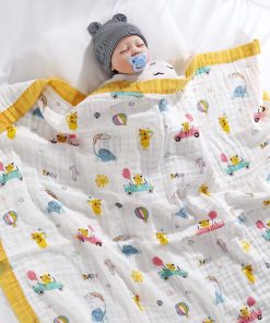 Chăn xô sợi tre Jubon 6 lớp bo viền cao cấp