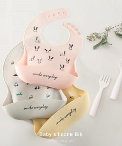 Yếm máng silicon kiểu dáng Hàn Quốc cho bé