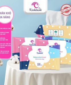 Khăn Giấy Khô Đa Năng Kichilachi (Bịch 100 miếng)