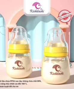 Bình sữa Kichi PPSU cổ rộng cảm biến nhiệt