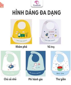 Yếm máng silicon Kichi cho bé ăn dặm