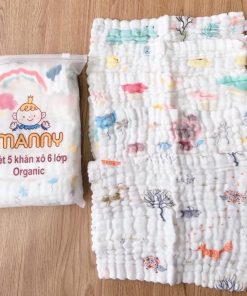 Set 5 khăn xô 6 lớp Manny