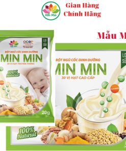 Bột ngũ cốc dinh dưỡng Min Min 30 vị hạt cao cấp (dạng hộp gói)