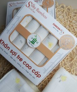 Khăn sữa sợi tre cao cấp CunCon (5 cái/hộp)