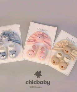 Set mũ Turban kèm vớ thú 3D Chicbaby đáng yêu cho bé
