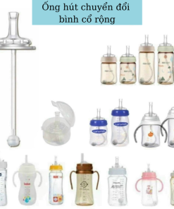 Ống hút silicon - Phụ kiện chuyển đổi bình sữa cổ rộng