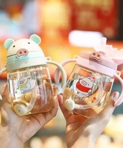 Bình uống nước hình con heo cực dễ thương cho bé
