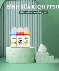 Bình sữa Kichi PPSU Plus cổ rộng 160ml/240ml