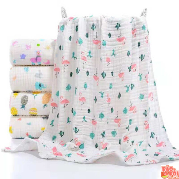 Khăn xô Jubon không viền Cotton 6 Lớp