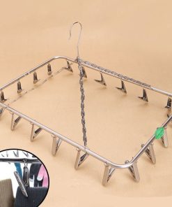 Móc chùm inox hình vuông - 20 kẹp