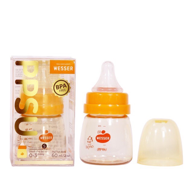 Bình sữa WESSER PPSU 60ml/140ml/250ml