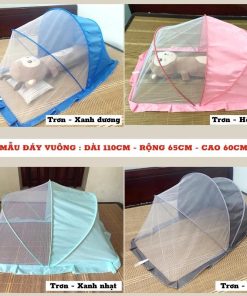 Mùng chụp gấp gọn trơn đáy vuông