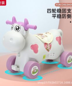 Xe bập bênh bò sữa cho bé cao cấp 2in 1 có nhạc