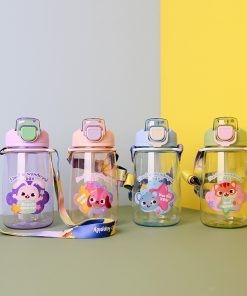 Bình uống nước mẫu mới 2024 họa tiết in dễ thương cho bé