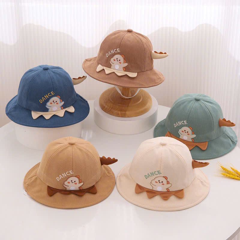 Mũ cho bé- Mũ vành tròn KHỦNG LONG HAPPY ngộ nghĩnh, nhiều màu cho bé trai bé gái từ 3 tháng- 3 tuổi